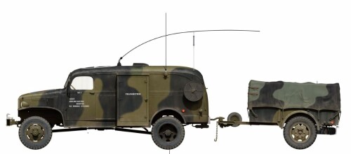 ミニアート インテリアキットシリーズ 1/35 WW.II アメリカ陸軍 K-51無線トラック w/K-52トレーラー フルインテリア仕様 プラモデル MA35418｜アルメリア店