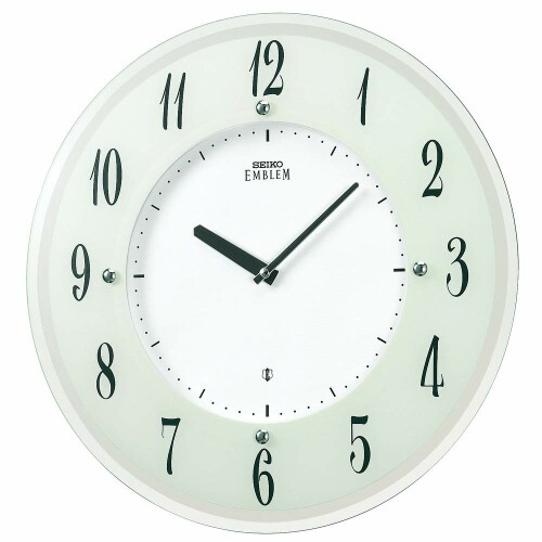 48)訳あり品　セイコー高級エンブレム 電波掛け時計 SEIKO SEIKOEMBLEMセイコーエムブレム天然石の風合いが魅力な