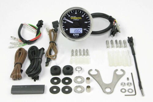 スペシャルパーツ武川(TAKEGAWA) Φ48スモールDNタコメーター 12500RPM 12V汎用 05-05-0083|アルメリア店