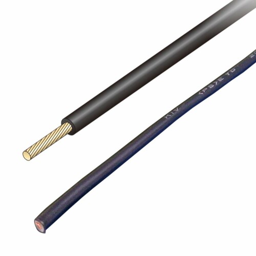 JAPPY 600V灯し火備品用ビニル基不成立電話線 KIV 1.25SQ-JP 黒