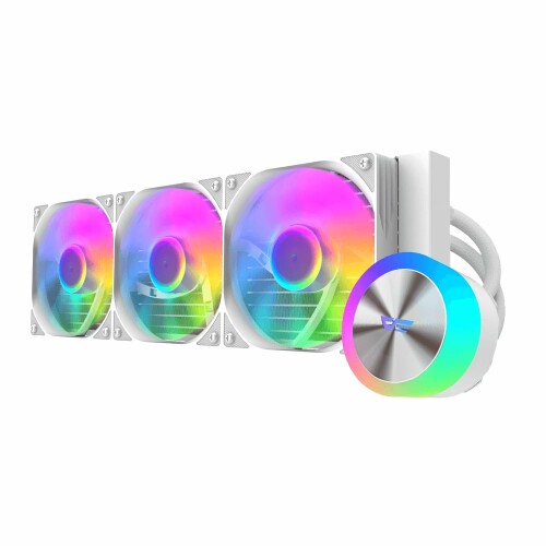 darkFlash DG360 水冷クーラー 360mm ARGB発光ファン&ヘッド搭載 ホワイト DG360ARGBWhite|アルメリア店