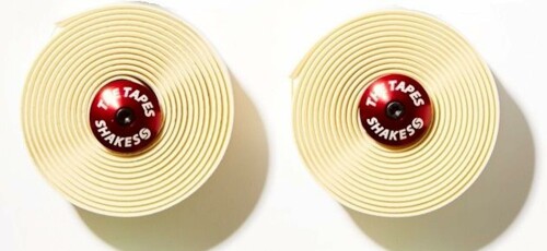 SHAKES (シェイクス) SHAKES THE TAPES ホワイト/エンドキャップ レッド（片側1,800mm、幅／30mm、厚さ1.8mm）