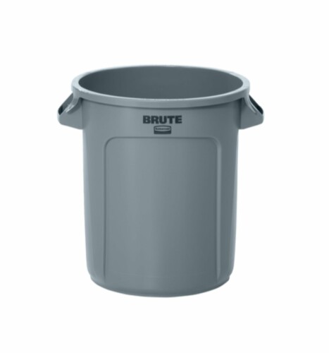 天然ゴムお手伝いさん(Rubbermaid) Vented BRUTE 丸型容れもの 38L (10gal) 薄墨色 フタなし FG261000GRAY