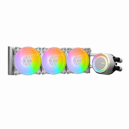 MSI MAG CORELIQUID E360 WHITE 360粍放熱器積み上げる 飾り気の無い水冷 中央処理装置空調設備 MAG CORELIQUID E360 WHITE FN2026