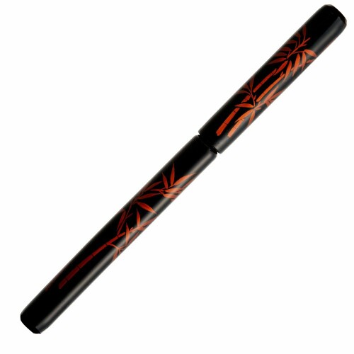 あかしや 筆ペン 蒔絵筆ペン 竹林 白檀塗 UK15B-01