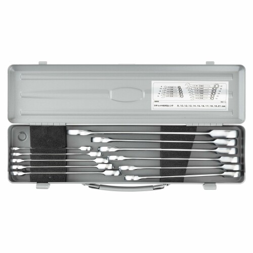 トネ(TONE) ラチェットめがねレンチセット RM110 シルバー 内容11点|アルメリア店