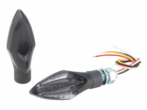 キジマ(Kijima) バイクパーツ LEDコンビ(ウインカー&テールランプ) TRDタイプ シーケンシャル 12V2.7/0.2/2W ブラックボディー/スモークレンズ 219-5182｜アルメリア店