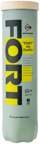 DUNLOP(ダンロップ)硬式庭球どんぶり鉢FORT(フォート) プレッシャーライズド 庭球どんぶり鉢4球入×30瓶(120球) DFCPFYLPT4CS120 黄色