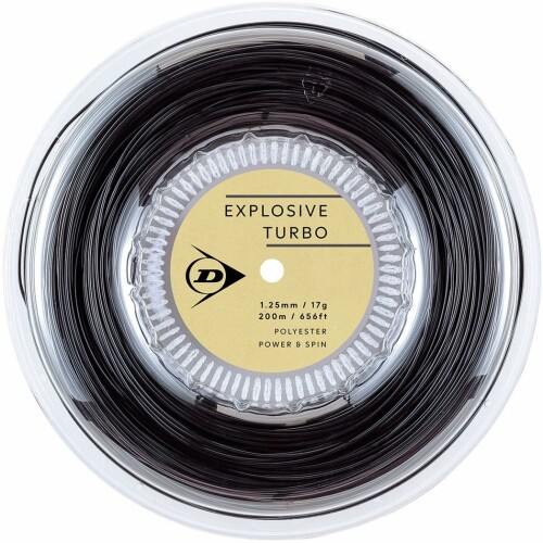 ダンロップ(DUNLOP) テニス 硬式テニス ストリング EXPLOSIVE TURBO(エクスプロッシブ・ターボ)ロール 200m ブラック 1.25/17G DSTA12041|アルメリア店