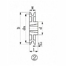 EVN ブッシングプーリー SPB 212mm 溝数1 SPB212-1 8,514円