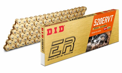 D.I.D(大同工業)バイク用チェーン カシメジョイント付属 520ERVT-114ZB G&G(ゴールド) X-リング 二輪 オートバイ用 358682｜アルメリア店