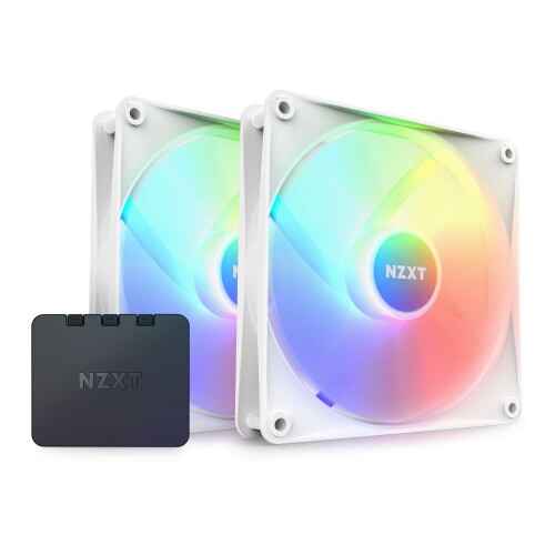 NZXT F140 RGB CORE TWIN PACK & RGB Lighting Controller (White) PCケースファン RF-C14DF-W1 FN1926｜アルメリア店