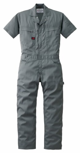 山田辰 AUTO-BI つなぎ服(半袖) 春夏用 チャコールｸﾞﾚｰ 6401 012 G2 M
