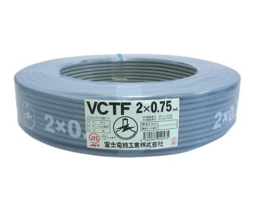 富士電線工業 ビニルキャブタイヤ丸形コード VCT-F 3.5sq×3c 100M巻き