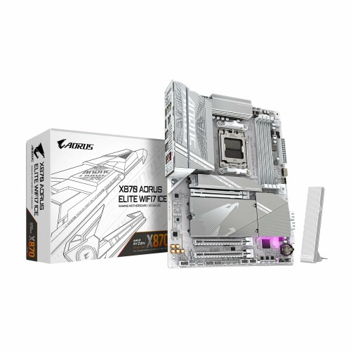 GIGABYTE X870 AORUS ELITE WIFI7 ICE - AMD Ryzen 用 ホワイト色 ATX スタンダード・ゲーミングマザーボード MB6573