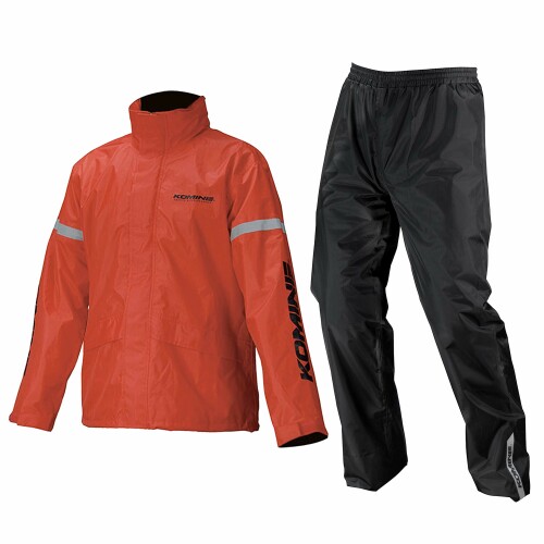 (KOMINE) バイク用 レインウエア STDレインウェア RK-543 896 雨具 カッパ 03-543 メンズ Red 2XL｜アルメリア店