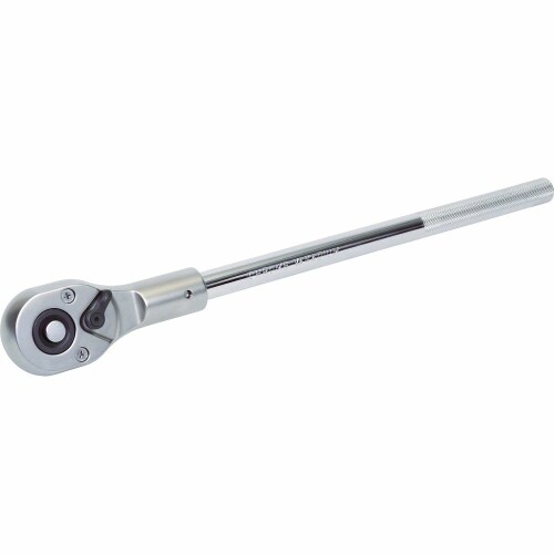 トラスコ中山(TRUSCO) ラチェットハンドル 差込角19.0 シルバー 全長500mm TSRH6-B|アルメリア店