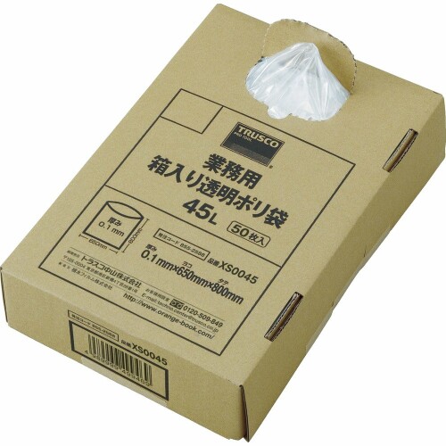 TRUSCO(トラスコ) まとめ売り 御勤め用ポリ袋 澄み切った・箱入 0.1×120L 50枚入 XS0120