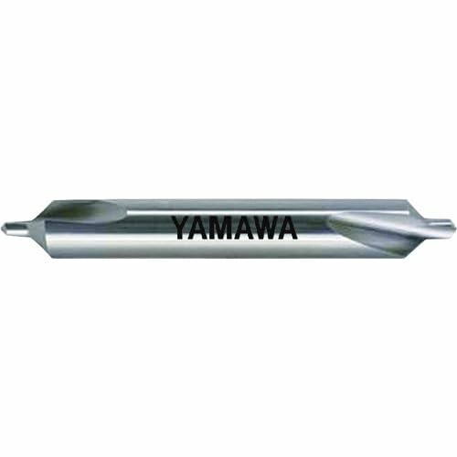 ヤマワ 弱ねじれ溝A形90° 超硬センタ穴ドリル C-CD-Q 3X90°X8 C-CD-Q-3X90X8|アルメリア店