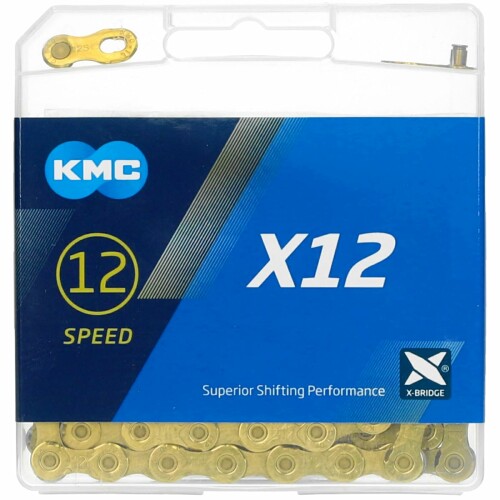 KMC X12 TI-GD 12段用チェーン店 しろがね色 中