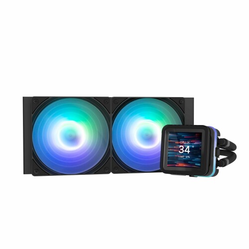 ZALMAN ALPHA2 DS A24 Black 2.73in IPS液晶見せびらかす積み上げる 240粍 飾り気の無い水冷中央処理装置冷房装置 黒いこと HS1506