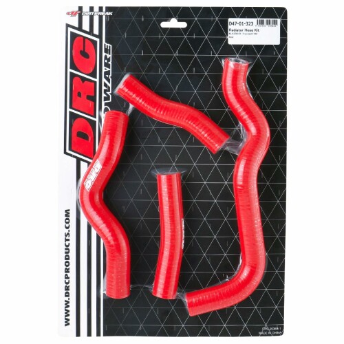 ディーアールシー(DRC) KLX250/D-TRACKER X '08-20 ラジエターホースキット レッド 多層構造 高耐圧 高耐熱 -40度から260度対応 F6000|アルメリア店