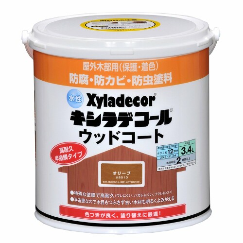 大阪ガスケミカル 水性XDウッドコートS 3.4L オリーブ｜アルメリア店