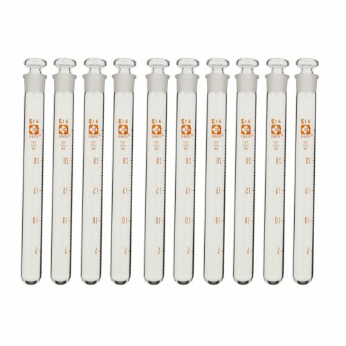 柴田科学の科目 同じよう摺合共栓試験管 平栓付 25mL 008380-25A