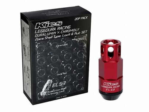 KYO-EI ( 協永産業 ) Kics LEGGDURA RACING Shell Type Lock & Nut Set (EL53)16 pcs + 4 Locks EL53-11R|アルメリア店