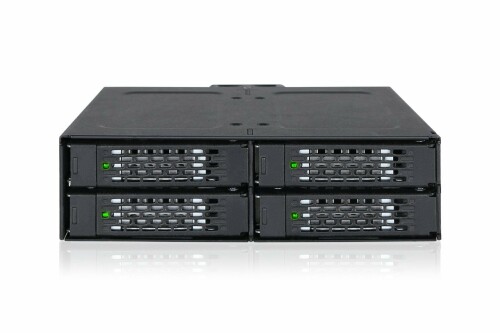 ICYDOCK ToughArmor 4 x 2.5in SATA HDD/SSD 積み上げる用リムーバブルケース 5.25inベイ大きさ | MB607SP-B