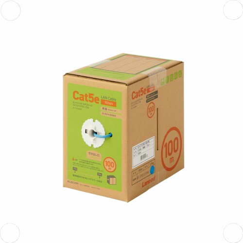 エレコム ローカルエリアネットワーク有線テレビ 100m 自作用 RoHS申し付ける相応う CAT5e 青み LD-CT2/BU100/RS