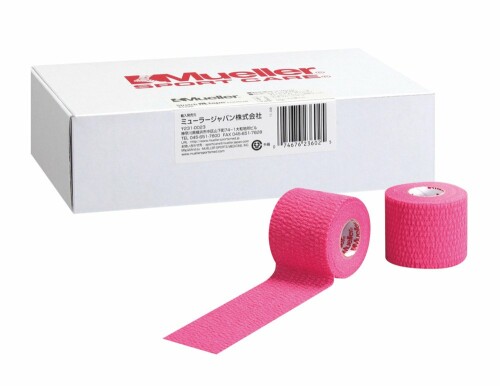 Mueller(ミューラー) ティアライトテープ サクラ色 Tear light Tape Pink 50粍 (6個入り口・入口) ホンブルグ帽伸縮磁気テープ スモール風呂敷き包み 23672 サクラ色 50粍