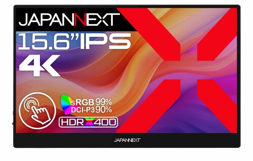 JAPANNEXT 15.6インチ モバイルモニター IPS パネル 4K UHD 3840x2160解像度 (USB/Type C/MAC PC対応/スピーカー内蔵 / sRGB100% / 光沢) JN-MD-IPST156U