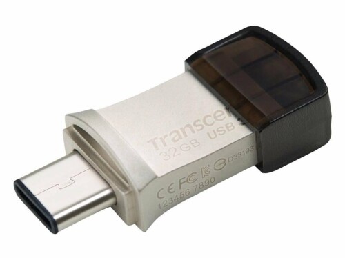 トランセンドジャパン トランセンド USB記憶装置 32GB USB3.1 Gen1 Type-A/Type-C 両繋ぎ-積み上げる パウダーコンパクト手合いTS32GJF890S