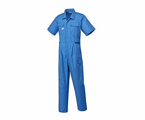 (山田辰) 半袖つなぎ服 2301-004 天の原青碧 3L 2301-004-3L