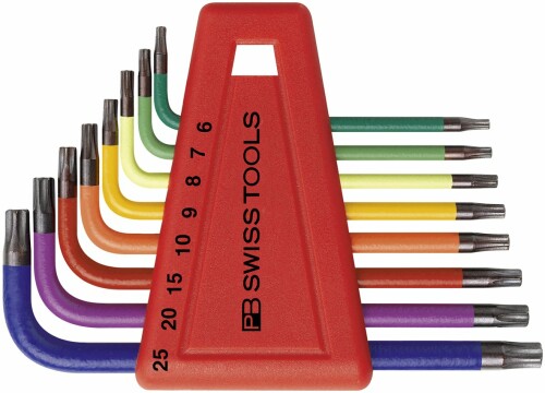 PBスイスツールズ 410H/6−25RB L型ヘックスローブレンチ8本セット(レインボー)(パックナシ) 410H6-25RB|アルメリア店