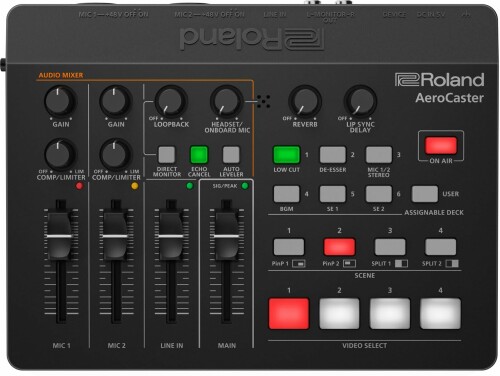 Roland ローランド Aero Caster VRC-01 本格的な録画やライブ配信をiPadで実現。スマホも組み合わせればマルチカメラ構成も可能な配信システム|アルメリア店