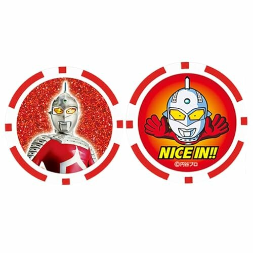Enjoy Caddie Bag(エンジョイキャディーバッグ) グリーンマーカー ウルトラセブン チップタイプ UMMC002 レッド [ファイ]約40mm画像
