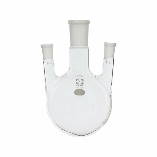 柴田科学 共通摺合三口丸底フラスコ 29/42 500mL (005330-29500)｜アルメリア店