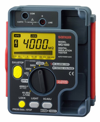 三和電気計器 SANWA デジタル絶縁抵抗計 1000V/500V/250V MG1000 26,833円