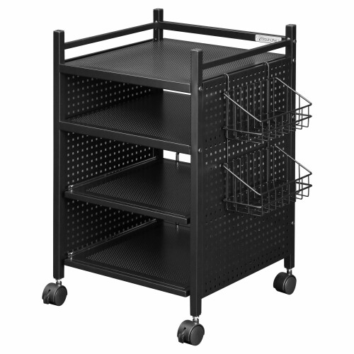 Bauhutte(バウヒュッテ) ゲーム機収納ラック スライダー式 ブラック BHS-380G-BK 39.5×37×61.5cm|アルメリア店