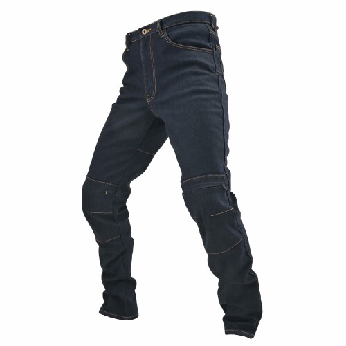 デイトナ(Daytona) バイク ライディングパンツ 冬 CE規格 薄型プロテクター付属 裏起毛 防風 16oz 厚手 ウォームストレートジーンズ DB-004 インディゴ 3Lサイズ(37インチ) 41904|アルメリア店