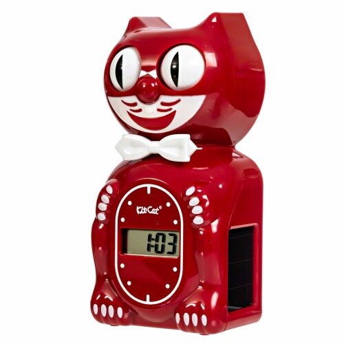 Kit Cat Klock キット キャット クロック 置き時計 かわいい 猫 デジタルクロック スペース チェリー|アルメリア店