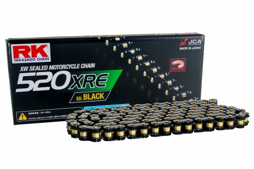 アールケー(RK) バイク用チェーン ED.BLACK(ブラック) BL520XRE 130L|アルメリア店