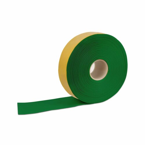 高耐久ラインテープ 緑 幅50mm×30m 厚さ1mm PVC 両縁テーパー構造 強粘着