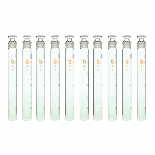 柴田科学の科目 同じよう摺合共栓比色管 平栓付 100mL 008480-101A