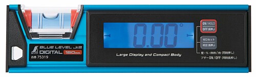 シンワ測定(Shinwa Sokutei) ブルーレベル Jr. 2 デジタル180mm 防塵防水 75319｜アルメリア店
