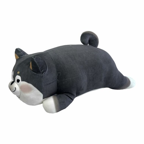 (クスグルジャパン) ぬいぐるみクッション 黒柴尻君