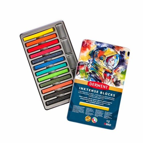 Derwent ダーウェント 水彩画 インクテンスブロック 金属元素入れもの入り口・入口 12色仕掛ける 2300442