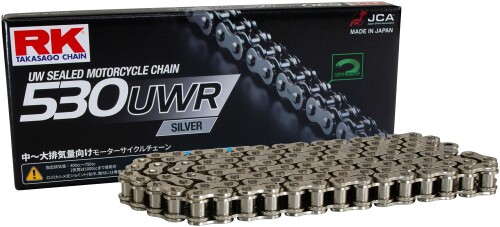 アールケー・エキセル/RK EXCEL ドライブチェーン シルバーメッキ SV530UWR 100L｜アルメリア店